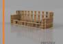 create a 3d sofa, chair or bed frame design for DIY building or manufacturing